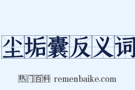 尘垢囊反义词是什么意思的图片